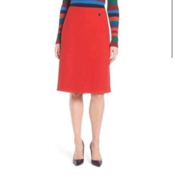 HUGO BOSS Vubali A-Line Skirt BT Red 10 - Picture 2 of 7